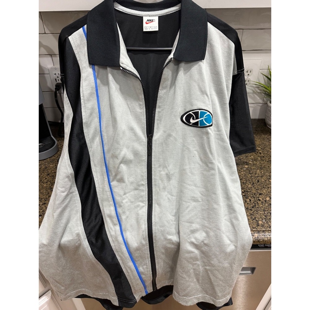 vintage 90's‎ nike zip up shirt large